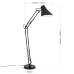 Lampadar flexibil BACHELOR, E27 1x40W otel finisaj negru mat-cupru, 135-165cm IP20 ORION - imagine 6