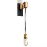 Aplica CELLAR, E27 1x40W fara bec, lemn finisaj alama antica, 20cm IP20 ORION - imagine 2