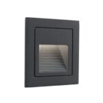 Aplica LED incastrata LORO, LED2W/1300lm/30K aluminiu antracit, Ø7.6cm IP65 ORION - imagine 2