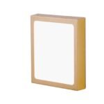 Plafoniera patrata LERO, 1 lampa LED 14W/1300lm/3000K, aluminiu auriu mat, diametrul 18cm IP54 ORION - imagine 2