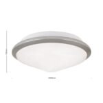 Plafoniera RIMA, cu abajur din sticlă opal mat, E27 1x40W otel finisaj crom satinat, 28cm IP20 ORION - imagine 5