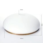 Abajur rotund din sticlă groasa LANDHAUS 412, Ø 195 mm, finisaj opal mat cu inel patinat ORION - imagine 2