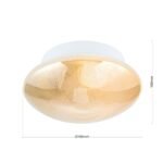 Lampă de Tavan Dream, E27 1x25W, Cadru Alama Solida, Abajur Auriu-Gheață, Diametru 19,5 cm, Orion - imagine 6