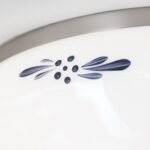Plafoniera LANDHOUS, cu abajur din sticla opal-lucios-albastru, E27 2x60W otel finisaj crom satinat, 28cm IP20 ORION - imagine 3