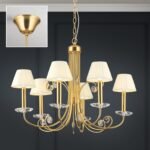 Candelabru Ariane, Auriu, E14 6x40W, 67.5cm, Orion - imagine 3