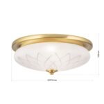 Plafoniera PORTO, cu abajur din sticlă satinată cu tăietură diamantată, E27 2x40W otel finisaj bronz, 37cm IP20 ORION - imagine 6