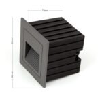Aplica LED incastrata LORO, LED2W/1300lm/30K aluminiu antracit, Ø7.6cm IP65 ORION - imagine 6