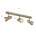 Plafoniera spot WILHELM, E27 3x40W otel finisaj alama antica, 55x23x8cm IP20 ORION - imagine 6