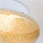 Lampă de Tavan Dream, E27 1x25W, Cadru Alama Solida, Abajur Auriu-Gheață, Diametru 19,5 cm, Orion - imagine 4