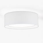 Plafoniera MARS cu abajur de in, E27 3x40W, otel finisaj alb, 50cm IP20 ORION - imagine 2