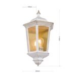 Aplica pentru exterior PUCHBERG,  E27 1x60W aluminiu finisaj alb/auriu, geam fumuriu inaltime 45cm IP44 ORION - imagine 5