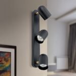 Plafoniera spot BRADLEY, GU10 3x35W aluminiu finisaj negru-auriu, 37x8cm IP20 ORION - imagine 3
