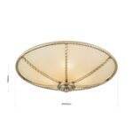 Plafoniera Vintage MAURO , E27 3x60W, otel Finisaj Alamă Antică 42cm IP20 ORION - imagine 5