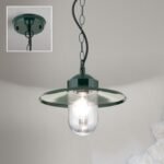 Pendul pentru exterior EDWARD, E27 1x60W aluminiu finisaj verde inaltime 100cm IP44 ORION - imagine 3