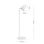 Lampă de masă cu baterie KERBY, 40cm LED 2W/150lm/CCT Comutator/buton tactil  5700K-4000K-3000K-oprit otel finisaj alb IP20 ORION - imagine 6