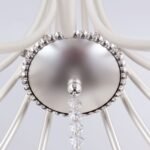 Candelabru GIADA, 106cm 12xE14/40W cristale SPECTRA Swarovski, cadru otel finisaj argintiu mat IP20 ORION - imagine 4