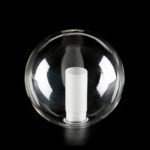 Abajur Rotund transparent cu sticlă interioară mată, Diametrul 120mm, Finisaj mat-transparent, Orificiu 22mm pentru priza G9 ORION - imagine 2