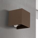 Aplica LED de exterior CUBE-S, LED13W/700lm/3000K aluminiu finisaj corten, inaltime 10cm IP54 ORION - imagine 4