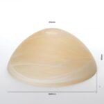 Abajur rotund din sticlă groasa ELLA 61718, Ø 250 mm, finisaj sampanie mata ORION - imagine 3