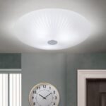 Plafoniera ERA, cu abajur din sticlă opal mat, E27 3x60W otel finisaj crom, 40cm IP20 ORION