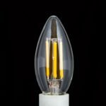 Bec LED Lumânare transparent dimabil, E14, 6W, 2700K, 720Lm  lumină albă caldă ORION - imagine 4