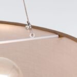 Pendul UFO cu abajur de in, E27 3x60W, otel finisaj maro, 150cm IP20 ORION - imagine 5