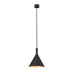 Pendul GUNDA, 150cm 1xE14/40W, cadru aluminiu finisaj negru-auriu IP20 ORION - imagine 2