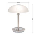 Lampa de masa FONTA, G9 1x28W, otel finisaj crom satinat, abajur sticla opal, inaltime 26.5cm ORION - imagine 6