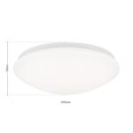 Plafoniera LED NEDO, cu abajur din sticlă acrilica opal mat, LED 18W/1225lm/3000K otel finisaj alb, 35cm IP20 ORION - imagine 6