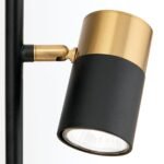 Lampa de podea spot KEVIN, GU10 2x40W aluminiu finisaj negru-auriu, 161cm IP20 ORION - imagine 5