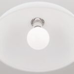 Suspensie SUSAN, cu abajur din sticlă opal mat, E27 1x40W otel finisaj alama antica, 110cm IP20 ORION - imagine 4