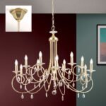 Candelabru GIADA, 106cm 12xE14/40W cristale SPECTRA Swarovski, cadru otel finisaj auriu mat IP20 ORION