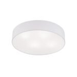 Plafoniera UFO cu abajur de in, E27 4x40W, otel finisaj alb, 50cm IP20 ORION - imagine 2