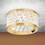 Spot încastrat rotund KORB din sticlă cristalină K9  GU10 1x50W aluminiu finisaj auriu 8cm IP20 ORION