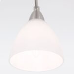 Lustra SUSAN, cu abajur din sticlă opal mat, E14 5x40W otel finisaj crom satinat, 50x28cm IP20 ORION - imagine 4