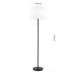 Lampadar LUDWIG, cu abajur de in, E27 1x40W otel finisaj negru, 157cm IP20 ORION - imagine 6