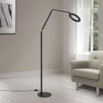 Lampadar LED RINGO, 130-210 cm, LED21W/2000lm/2700K aluminiu finisaj negru IP20 ORION - imagine 3