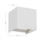 Aplica CUBE, GU10 1x40W, aluminiu finisaj alb, 10x10cm IP20 ORION - imagine 6