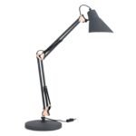 Veioza flexibila BACHELOR, E27 1x40W otel finisaj negru mat-cupru, 66cm IP20 ORION - imagine 2