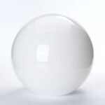 Abajur sferic din sticlă groasa, Ø 250mm, finisaj opal lucios, dimensiune gaura 100mm ORION