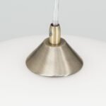 Suspensie SUSAN, cu abajur din sticlă opal mat, E27 1x40W otel finisaj alama antica, 110cm IP20 ORION - imagine 3