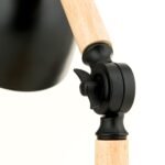 Veioza natur ANIKA cu brat flexibil, E27 1x40W lemn finisaj negru-stejar, 37cm IP20 ORION - imagine 4