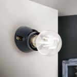 Aplica FROST, E27 1x40W fara bec, ceramică finisaj negru, 7cm IP20 ORION - imagine 2