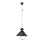 Pendul MATHILDA, E27 1x60W aluminiu finisacupru- alama antica, 110cm IP20 ORION - imagine 2