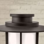 Lampadar de exterior TEIKO, E27 1x35W aluminiu finisaj maro, inaltime 32cm IP44 ORION - imagine 4