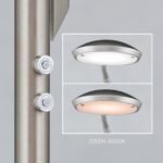 Lampadar LED COBRA, 138cm, LED 6+6W/600+600lm/2200-6000K otel finisaj crom satinat IP20 ORION - imagine 5
