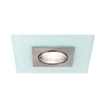 Spot mobil patrat CLASA cu decoratiune sticla mata GU10 1x50W otel finisaj crom satinat 15x15cm IP20 ORION - imagine 2