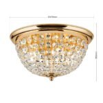 Plafoniera din cristal PLAFOND, 47cm 6xE27/40W cristal Asfour, cadru otel finisaj alama aurie IP20 ORION - imagine 6
