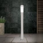 Lampadar de exterior PLENO, E27 1x35W otel inoxidabil finisaj cromat, inaltime 100cm IP44 ORION