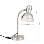 Veioza flexibila NEMO, E27 1x40W otel finisaj crom satinat, 39cm IP20 ORION - imagine 5